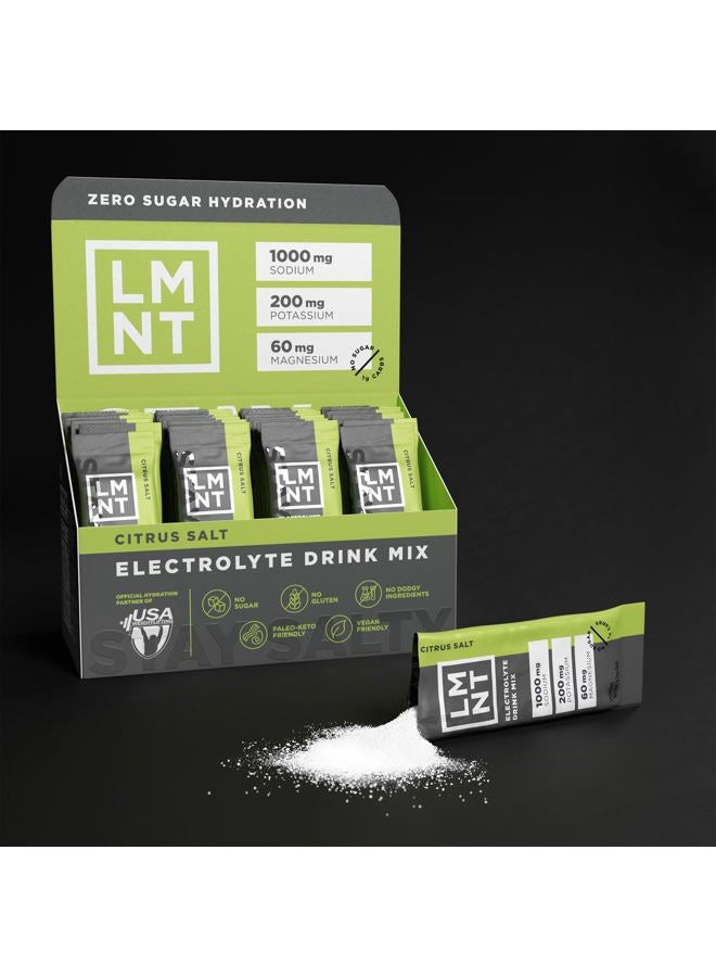 LMNT إلكتروليتات LMNT صفر سكر - ملح الحمضيات | مزيج مشروبات | 30-عدد - Image 4